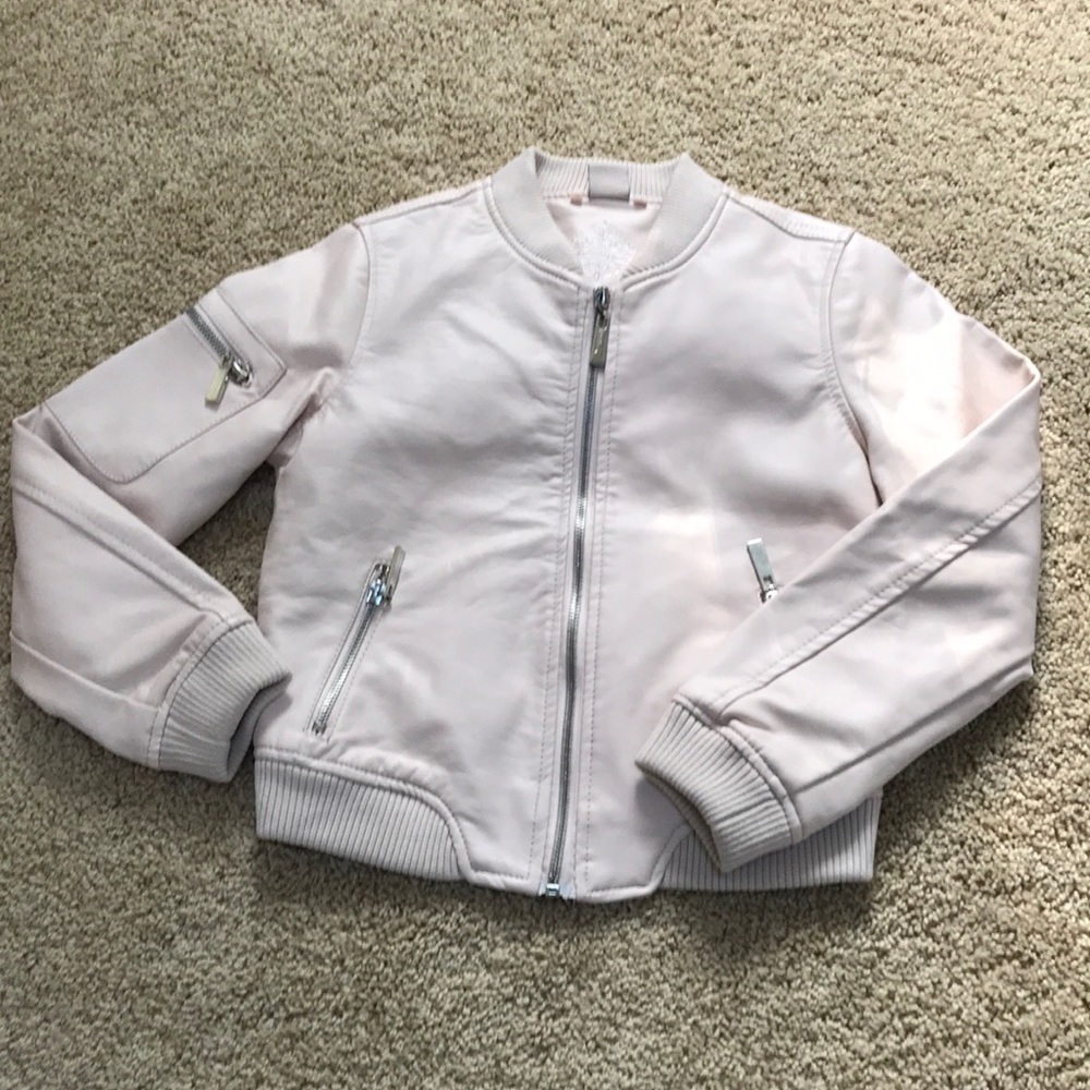 Joujou SZ 7/8  kids girls blush Zippered jacket .